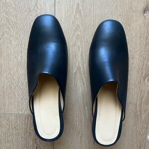 Nisolo All-Day Heeled Mule Black size 8